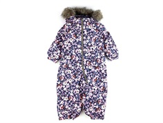 Name It dark sapphire floral snowsuit